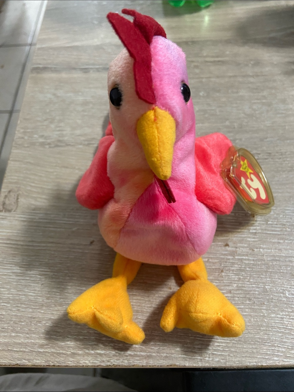 Ty Beanie Babies Strut the Rooster Retired 1996 Rare P.V.C. pellets